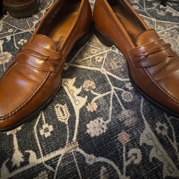 Men\'s Allen Edmonds Barrington Leather Dress Loafers Shoes Brown Size 11 E main image 4
